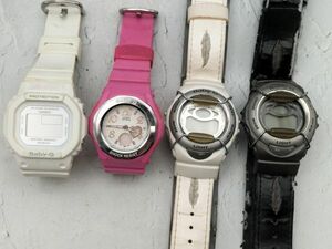Z17 1円～ ジャンク品 カシオ CASIO Baby-G ベビーG ベビージー クオーツ デジタル 腕時計 レディース まとめて 4点セット