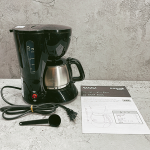 【送料無料動作品】NAKASA　コーヒーメーカー　DCM-400S　ドリップ式　ヒーター　ナカサ　取説付き　№22419