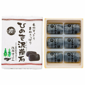 ひのき泥炭石 洗顔せっけん すっきりタイプ 6個セット 30g ペリカン石鹸【正規販売店】