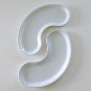 ◆白山陶器 O型パーティートレイ 皿 プレート 2枚セット 波佐見焼 森正洋 白磁 検 民藝 柳宗理