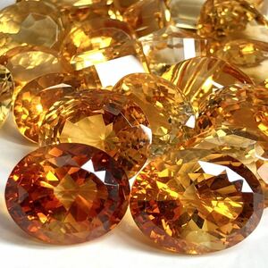 ☆天然シトリン25点おまとめ 300ct☆m ルース 裸石 宝石 ジュエリー jewelry citrine 黄水晶 クォーツ 