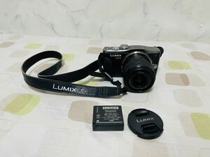 （381） Panasonic パナソニック LUMIX GF6 DMC-GF6 ミラーレス 一眼 デジタルカメラ レンズ H-FS1442A 付き　バッテリー付き 