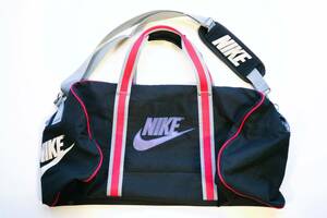 NIKE 当時物 90s ボストンバッグ ブラック系 ★ ナイキ ドラムバッグ bag 黒