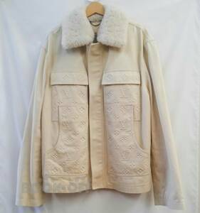 LOUIS VUITTON　モノグラムワークウエア デニムジャケット　1AATH1　Size：52　アイボリー　ブランド服　メンズ