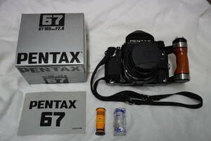 PENTAX 67 165mmf2.8 105mmf2.4 木製グリップハンドル