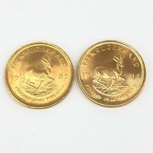 K22 南アフリカ クルーガーランド金貨 1/4oz 2点 おまとめ 総重量17.0ｇ【CDAS6043】