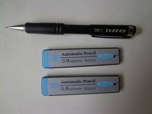 中古★Pentel ぺんてる　TUFF 0.9　シャープペンシル /2B替芯　50本入り2セット（7～8割残）