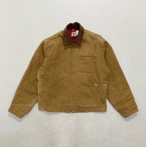 ●80s ヴィンテージ carhartt カーハート ワークジャケット ブルゾン ダック地 刺繍タグ 星形タグ USA製 ブラウン系 メンズ 1.01kg●