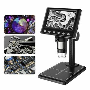 EB003:4.3付き液晶デジタル顕微鏡40-1000xコイン顕微鏡エラーコイン用USB拡大鏡付きハイスタンド