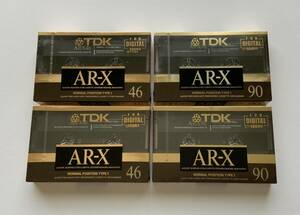0509-1 未開封 TDK カセットテープ4本（AR-X46:2本、AR-X90:2本）NORMAL TYPE Ⅰ