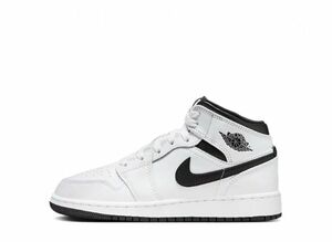 Nike GS Air Jordan 1 Mid "White/Black" 23cm DQ8423-132