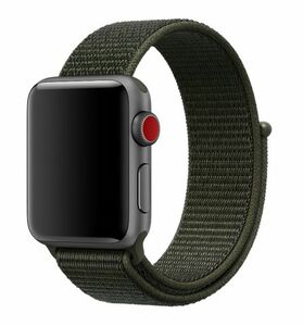 Apple Watch （アップル ウォッチ) 交換バンド ベルト Series 6/5/4/3/2/1 SE 対応 42mm/44mm/45mm 男女兼用 (カーキ)E313