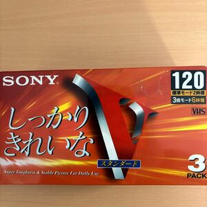 【新品未開封】SONY VHSビデオテープ 3本パック 120分 3T-120VK