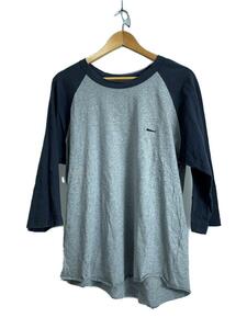 DESCENDANT◆長袖Tシャツ/2/コットン/GRY/無地