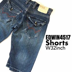 ★☆W32inch-81.28cm☆★EDWIN4517 Shorts Jeans★☆夏の装飾系ジーンズ☆★
