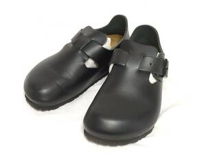 美品 BIRKENSTOCK ビルケンシュトック London ロンドン 37 24cm相当 ブラック 黒 サンダル スリッポン レザー レディース ドイツ製