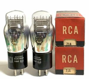 71A/RCA 同一ロット、レア2本マッチドペア