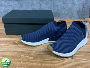 【YL-0156】新品 未使用 adidas アディダス NMD CS2 PK プライムニット メンズ 28.5cm ブルー系 BOOST スリッポン スニーカー【千円市場】