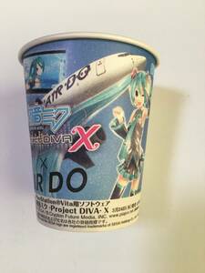 【激レア、非売品】初音ミク×AIR DO 機内品　紙コップ5個セット　project DIVA X