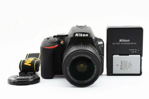 3536 【美品】 Nikon D5600 24.2MP Camera Black Body w/ AF-P DX 18-55mm VR ニコン デジタル一眼レフカメラ AFズームレンズ 0425