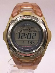 ジャンク 可動品 CASIO カシオ Baby-G ベビージー BGT-2501 電波ソーラー 腕時計 遊郭無し ベルト劣化 ロゴ塗装剥がれ