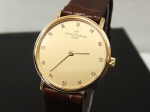 6277 希少売切り☆ VACHERON CONSTANTIN 31039/000J-3 K18YG ヴァシュロン コンスタンタン エッセンシャル 12P ダイヤ 手巻 メンズ 腕時計