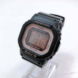 156【中古】CASIO BABY-G BGD-5000 腕時計 メンズ レディース 電波ソーラー カシオ ベビーG ブラック×ホワイト 動作確認済み 現状品