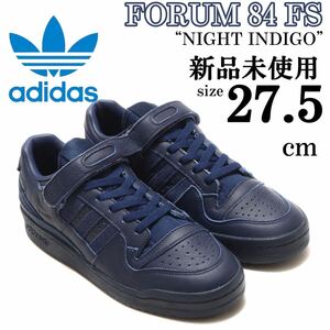 1円~ 新品 27.5cm フォーラムロー アディダスオリジナルス adidas originals FORUM 84 LOW FS 本革 レザー スニーカー ネイビー 靴 紺