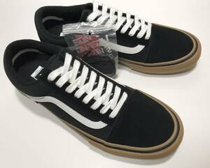 未使用!! 名作!! VANS バンズ OLD SKOOL PRO BLACK GUM オールドスクール プロ 黒 x ガム 28.5cm US 10.5 スケート スニーカー