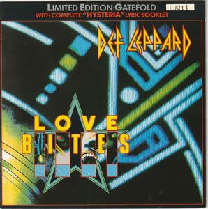 Def Leppard　デフ・レパード　Love Bites　UK盤 限定 7” シングルレコード ： 限定見開きジャケ