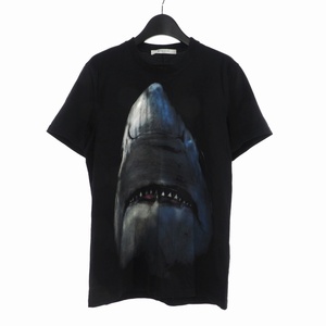 ジバンシィ GIVENCHY オーバーサイズ シャーク プリント クルーネック 半袖 Tシャツ S 黒 ブラック メンズ