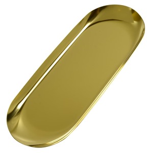 キャッシュトレー 楕円形 ステンレス 小物置き [ ゴールド / 大 ] コイントレー ステンレストレー トレイ ポッド 受け皿