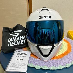 美品　YAMAHA ヤマハ ZENITH ゼニス YJ-21 システムヘルメット ブルーミラーシールド　21年製