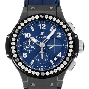 ウブロ ビッグバン セラミック ブルー ダイヤモンド　 341.CM.7170.LR.1204 中古 メンズ 腕時計