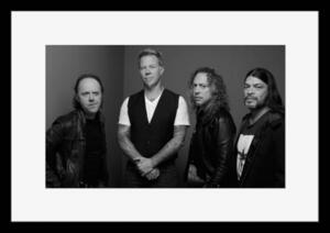 BW:人気ヘヴィメタル・ロックバンド!メタリカ/Metallica/モノクロ写真フレーム-5