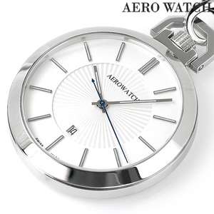 アエロウォッチ クオーツ 懐中時計 AEROWATCH 42829 AA02 アナログ ホワイト 白 スイス製