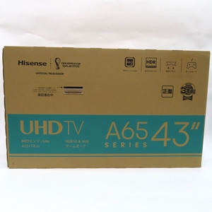 099B322★【未開封品】Hisense/ハイセンス UHD TV A65 43型 2022年製 43A65G 4K液晶テレビ