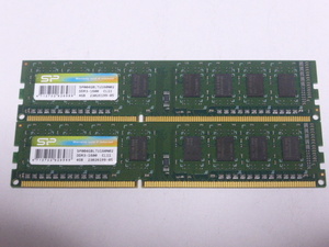 メモリ デスクトップパソコン用 SP Samsungチップ 低電圧1.35V DDR3L-1600 PC3L-12800 4GBx2枚 合計8GB 起動確認済みです