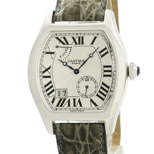 【3年保証】 カルティエ トーチュXL パワーリザーブ8デイズ W1545951 K18WG無垢 ローマン ビッグデイト トノウ CPCP 手巻き メンズ 腕時計