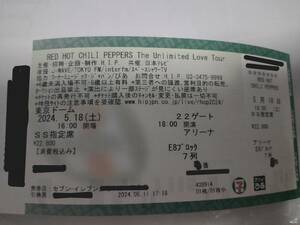 RED HOT CHILI PEPPERS レッドホットチリペッパーズ レッチリ 2024/5/18（土）東京ドーム SS指定席 チケット