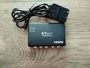 Portta コンポーネント入力 to HDMI出力　変換　コンバータ