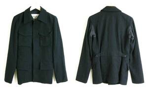 ■zucca【ズッカ】黒 デザイン ウール ジャケット コート M