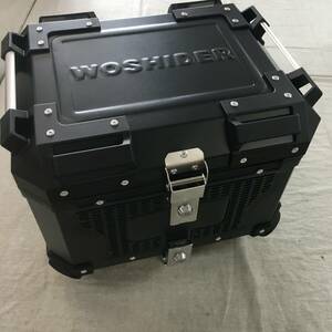 現状品 WoshiDer バイク用リアボックス【 45L 】アルミ 取付ベース付 簡単脱着 フルフェイスに対応 四角 バイクボックス トップケース