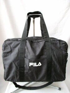 【O024】FILA/フィラ◇2way 折り畳みボストンバッグ　キャリーオンバッグにも　BK　W48cm