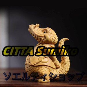 爆売り！ミニチュア 木彫り ワニ 置物 7cm 高級天然ツゲ木彫り フィギュア コレクション 生き生き 本物そっくり 置物 オブジェ