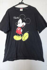 JERRY LEIGH/DISNEY/ディズニー/半袖Tシャツ/フロントプリント/ミッキー/MICKEY/Florida/オーバーサイズ/黒/ブラック/Lサイズ(7/28R5)