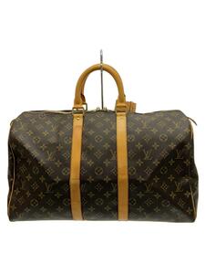 LOUIS VUITTON◆キーポル45_モノグラム・キャンバス_BRW/PVC/BRW/M41428