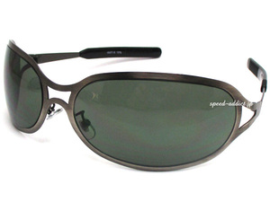 METAL OVAL SUNGLASS 艶消しGUNMETAL × DARK GREEN/メタルオーバルサングラスx japanヒデhide with spread beaverrocket diveever free90s