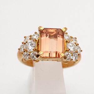 インペリアルトパーズ　デザインリング　2.74ct　K18 6.11g 　メレダイヤ /1.22ct 11.5号 　新品仕上げ済み ◆3107/SBS通り店