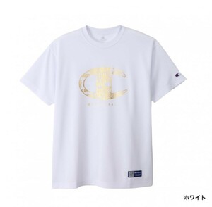 チャンピオン メンズ レディス バレーボール 半袖プラクティスシャツ Tシャツ Mサイズ ホワイト